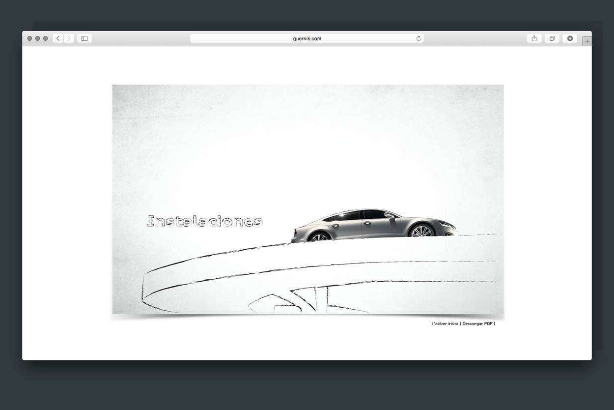 Audi website section on communication technology, with the car on a light background