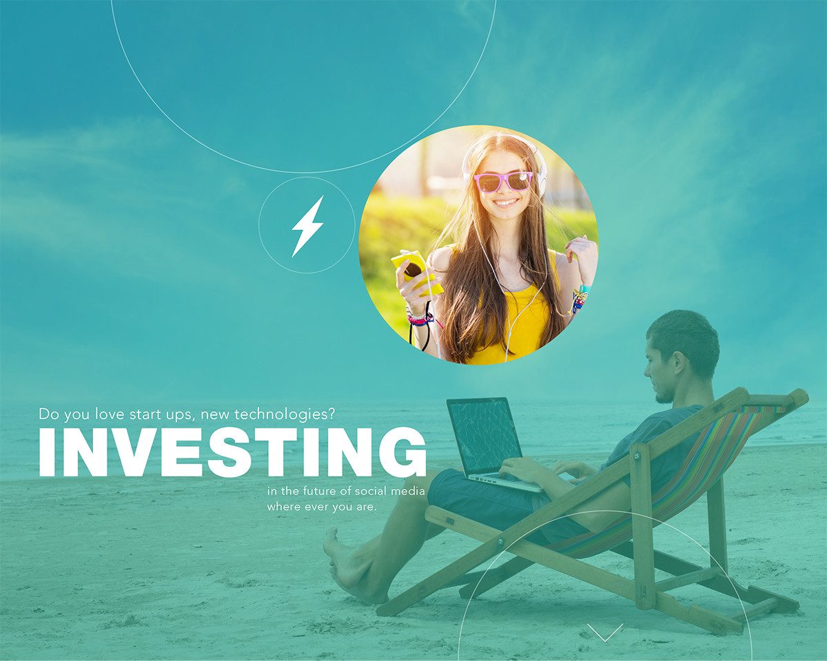 Circle Bank Investing banner with a young customer relaxing outdoors